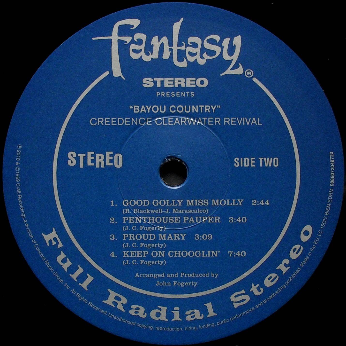 Creedence Clearwater Revival Bayou Country : LP Label B